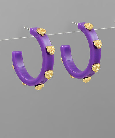 Game-Day Tiger Head Station Acetate Hoops