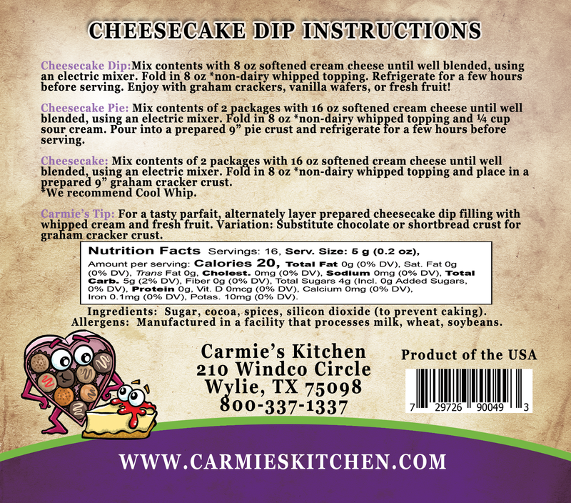 Carmies Chocolate Lovers’ Cheesecake Dip