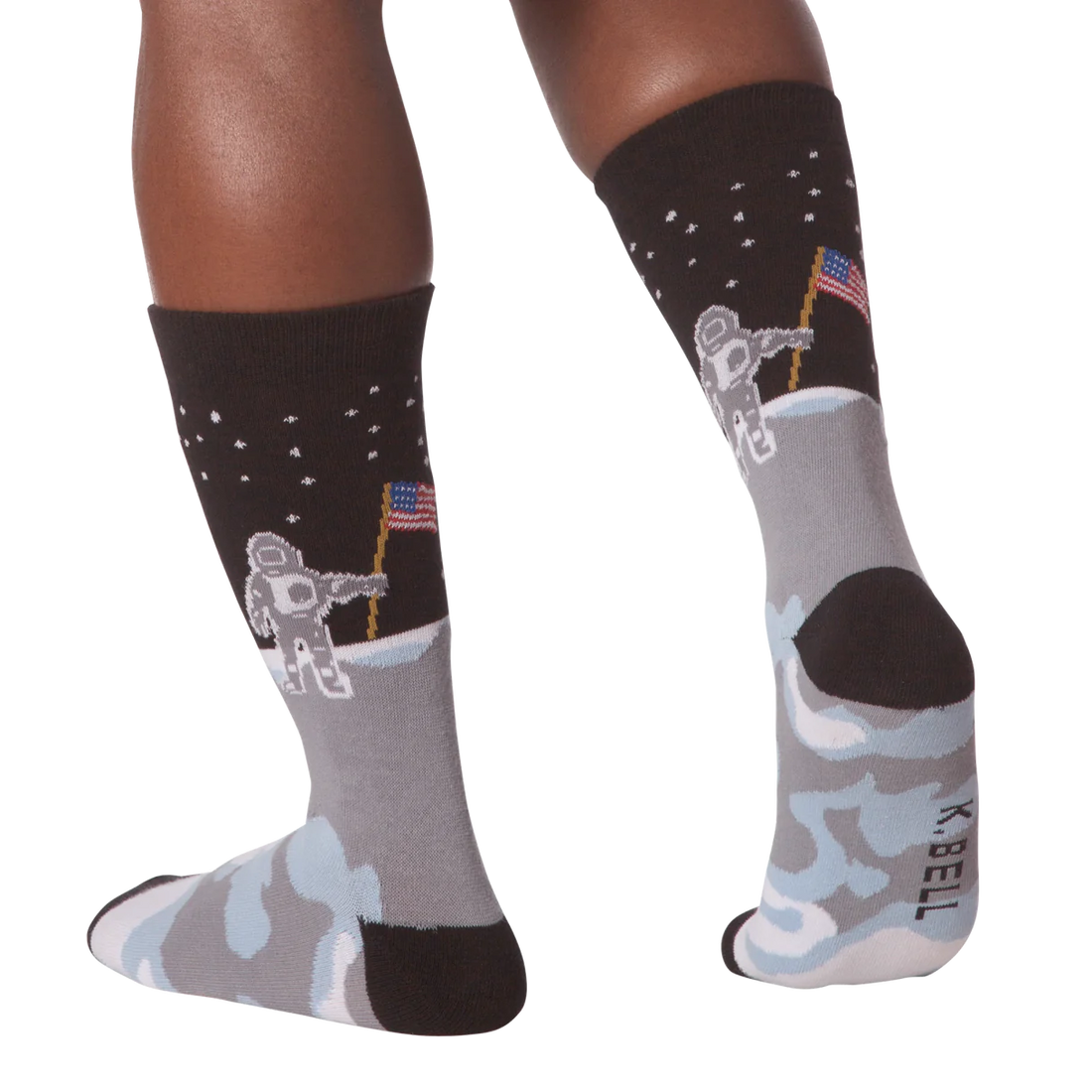 American Made Man On the Moon Crew Sock