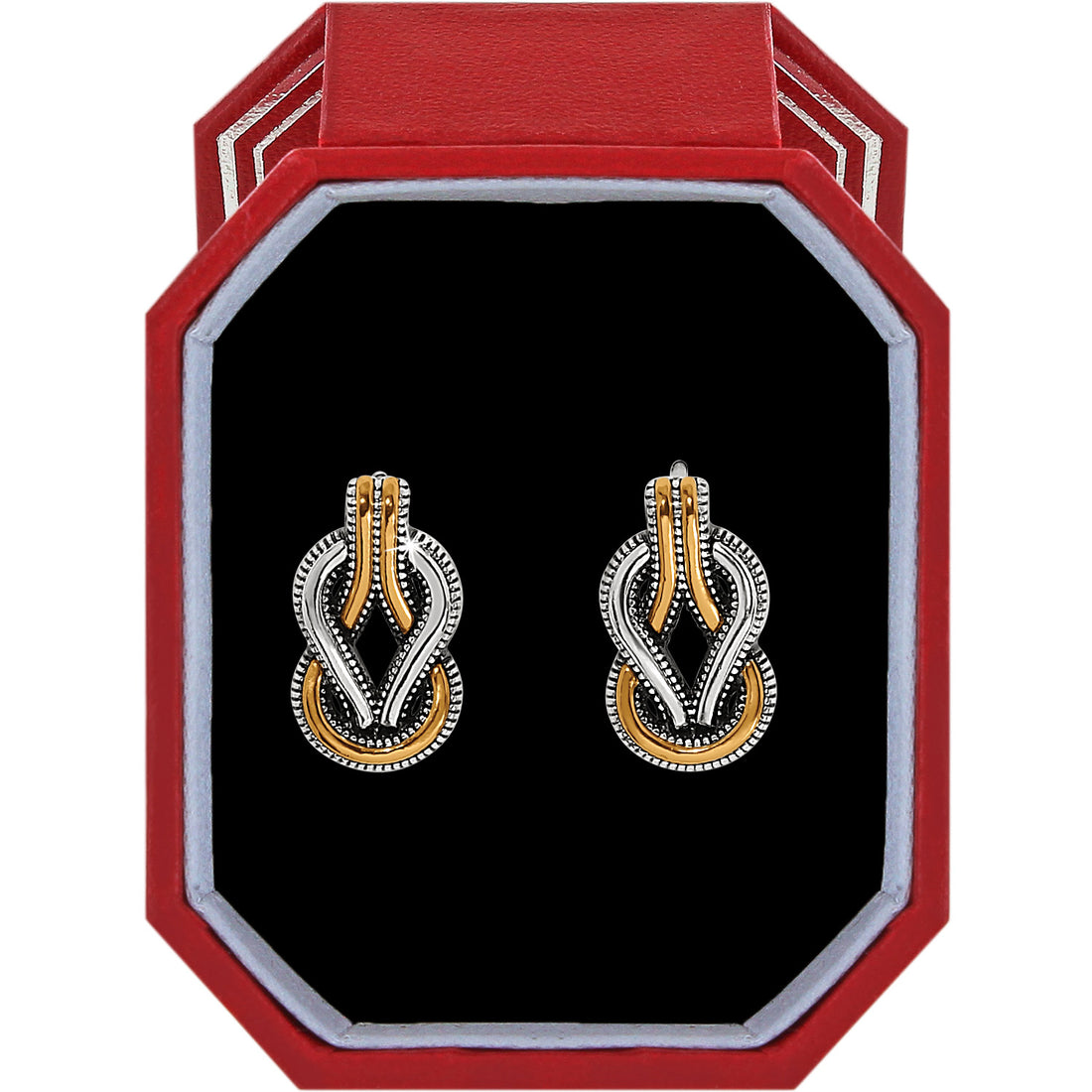 Brighton | Interlok Harmony Two Tone Post Earrings Gift Box