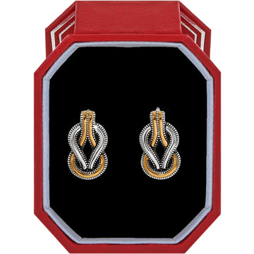 Brighton | Interlok Harmony Two Tone Post Earrings Gift Box
