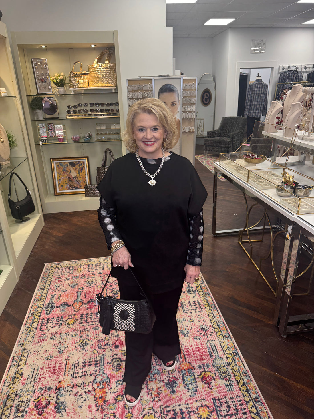 Dotted Line Layering Shirt-S-3X, 2 Colors!