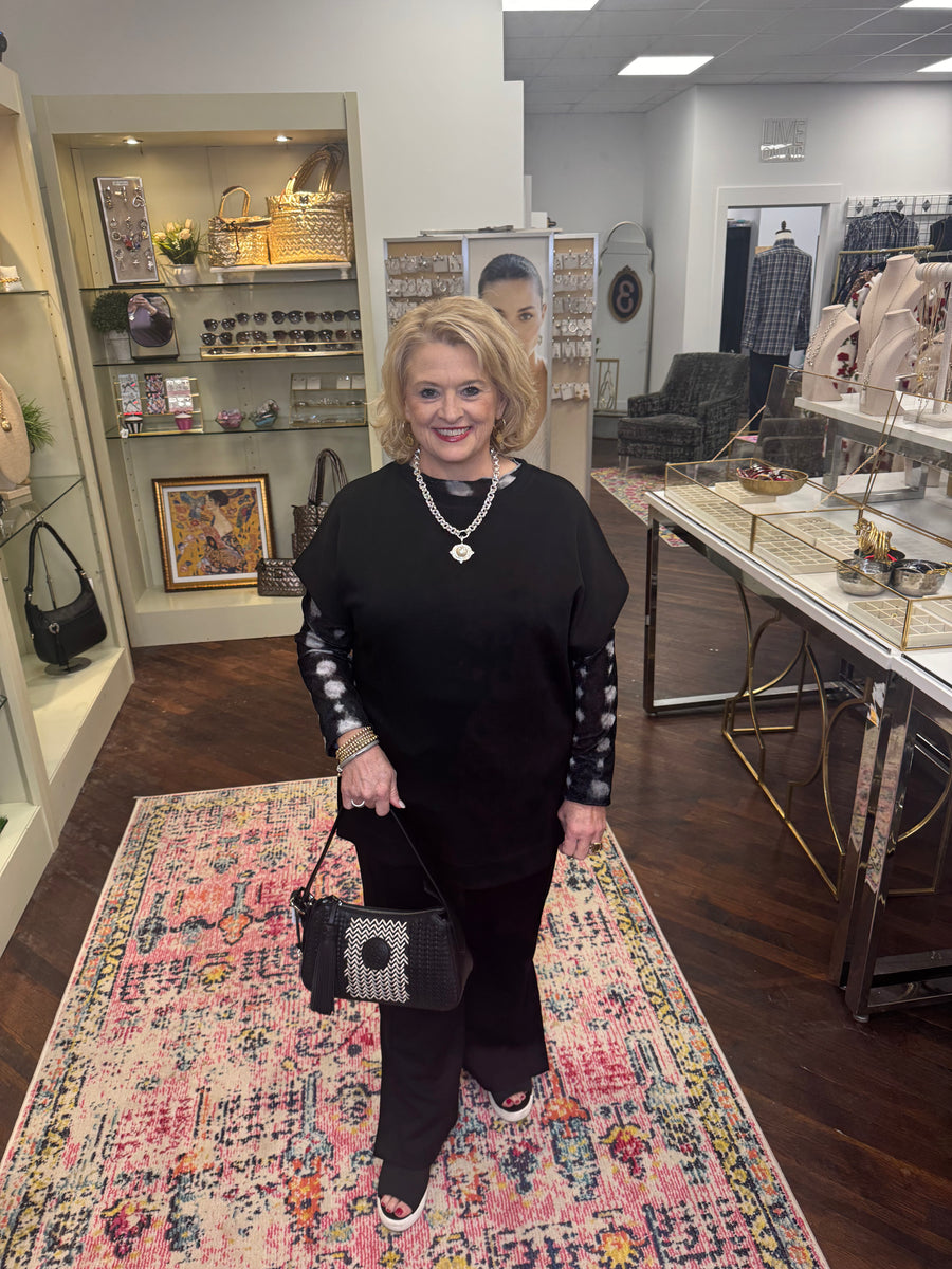 Dotted Line Layering Shirt-S-3X, 2 Colors!