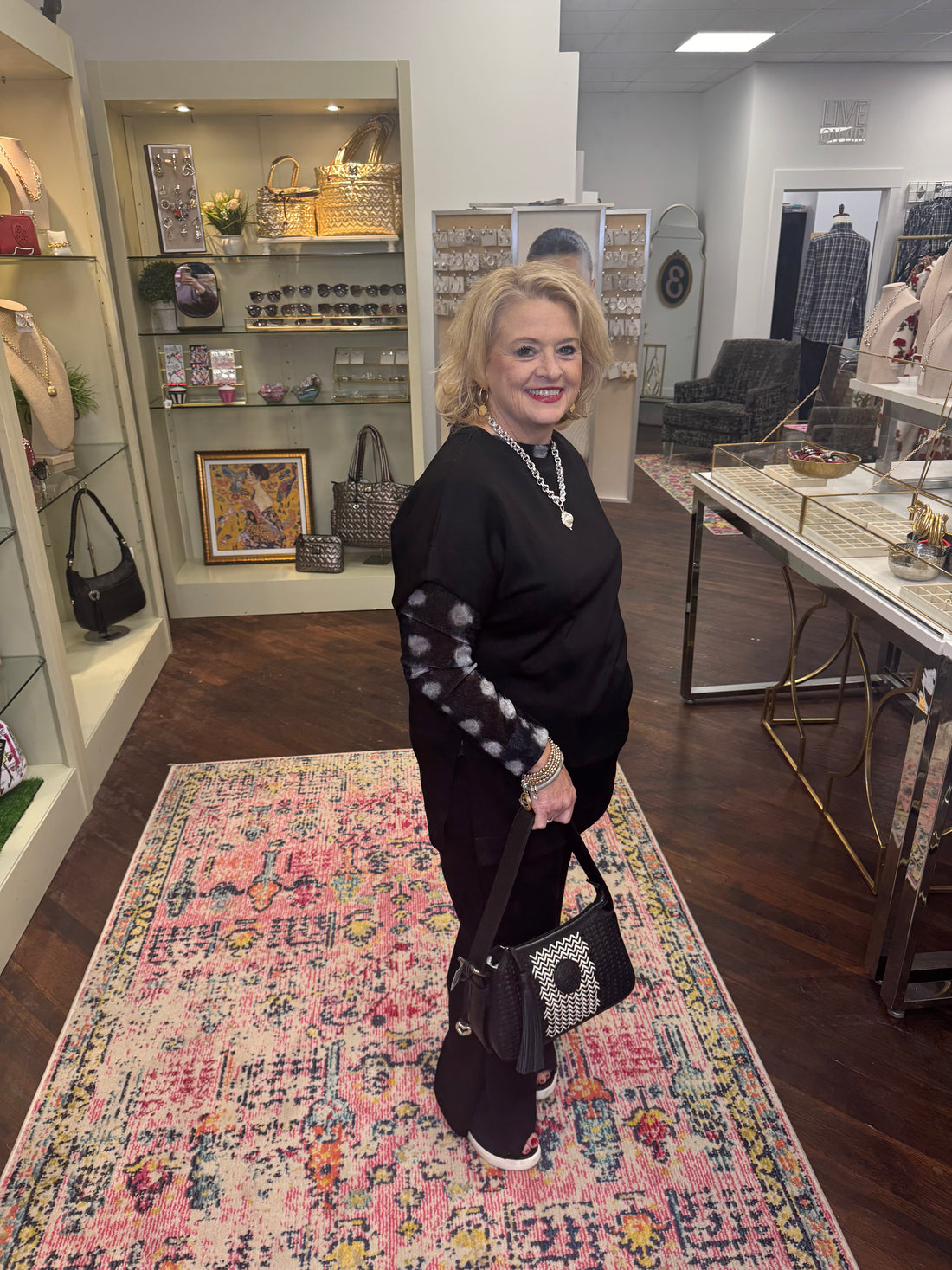 Dotted Line Layering Shirt-S-3X, 2 Colors!