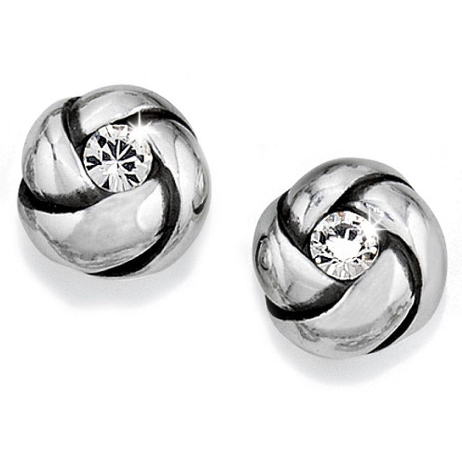 Brighton | Love Me Knot Mini Post Earrings-Silver