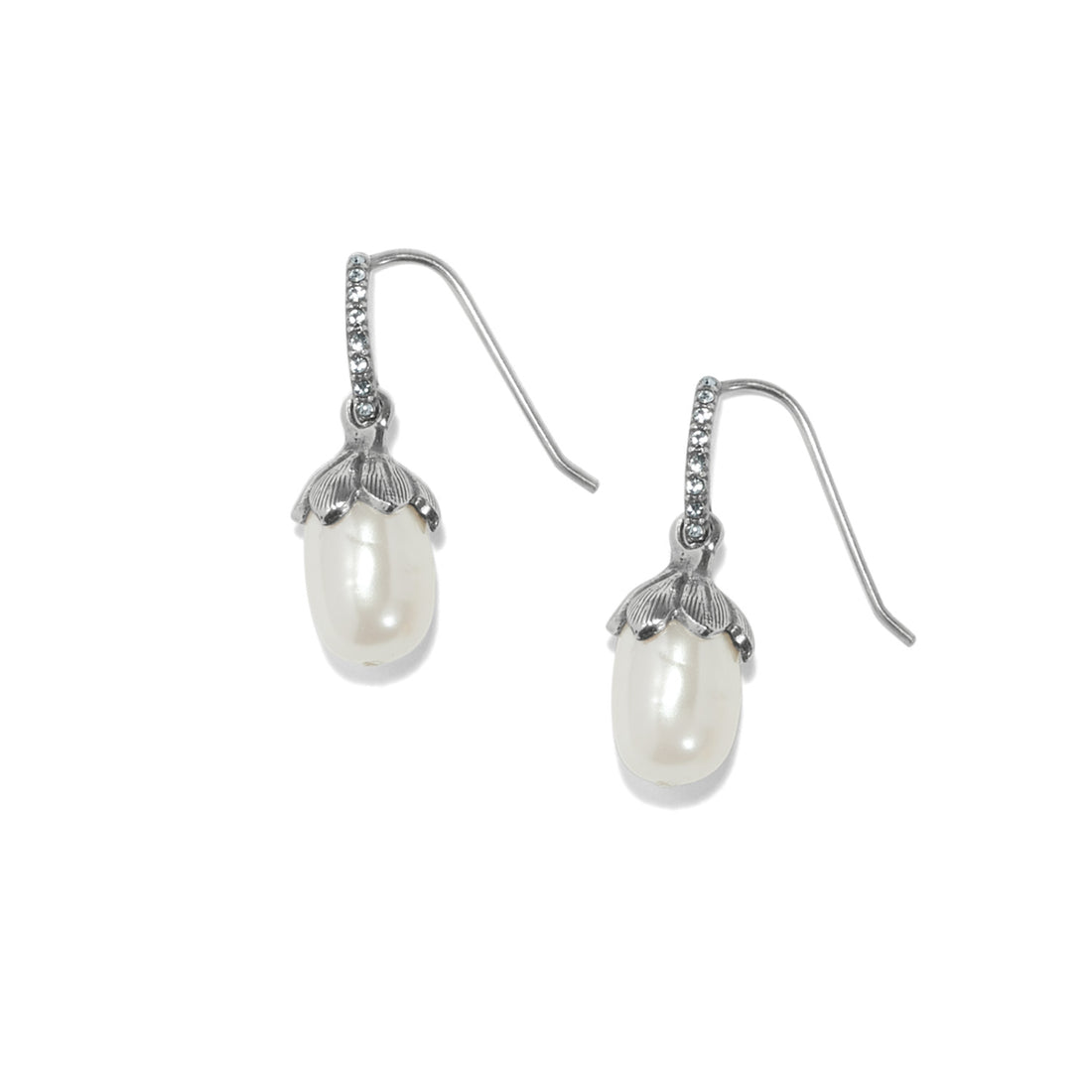 Brighton | Everbloom Pearl Drop Earrings-Silver