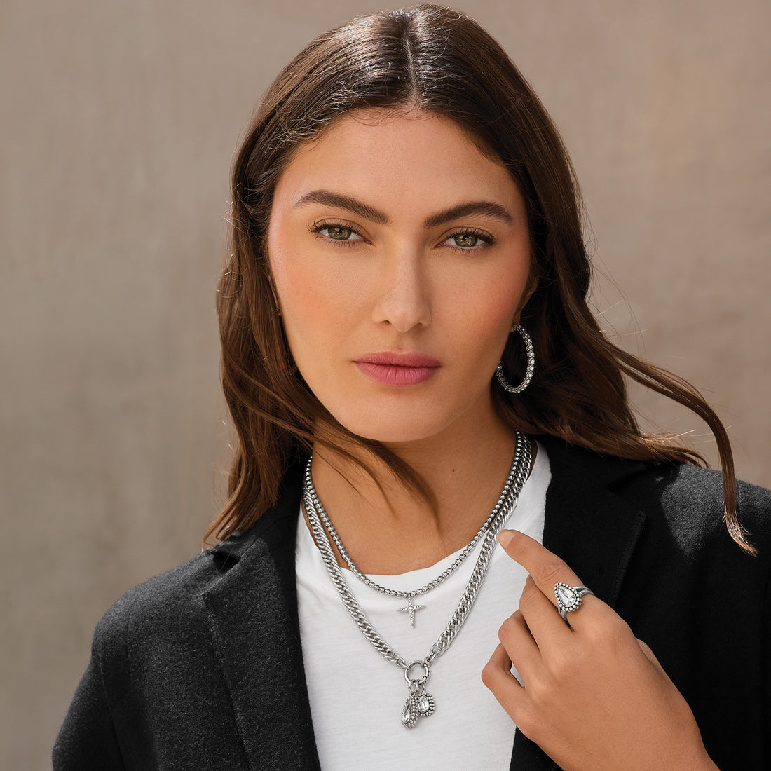 Brighton | Twinkle Luxe Charm Link Necklace