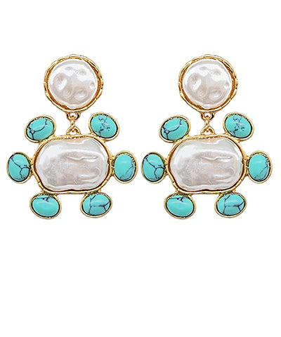 Pearl & Turquoise Earring