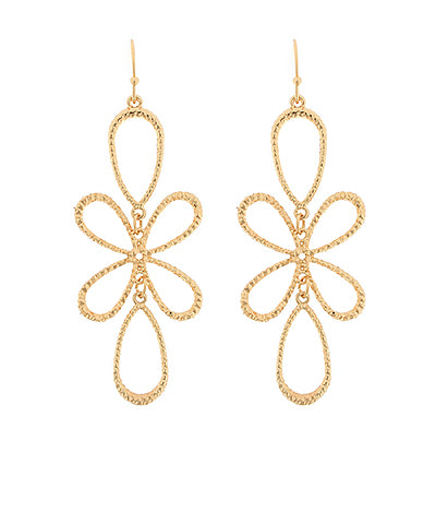 Textured Petal Earrings