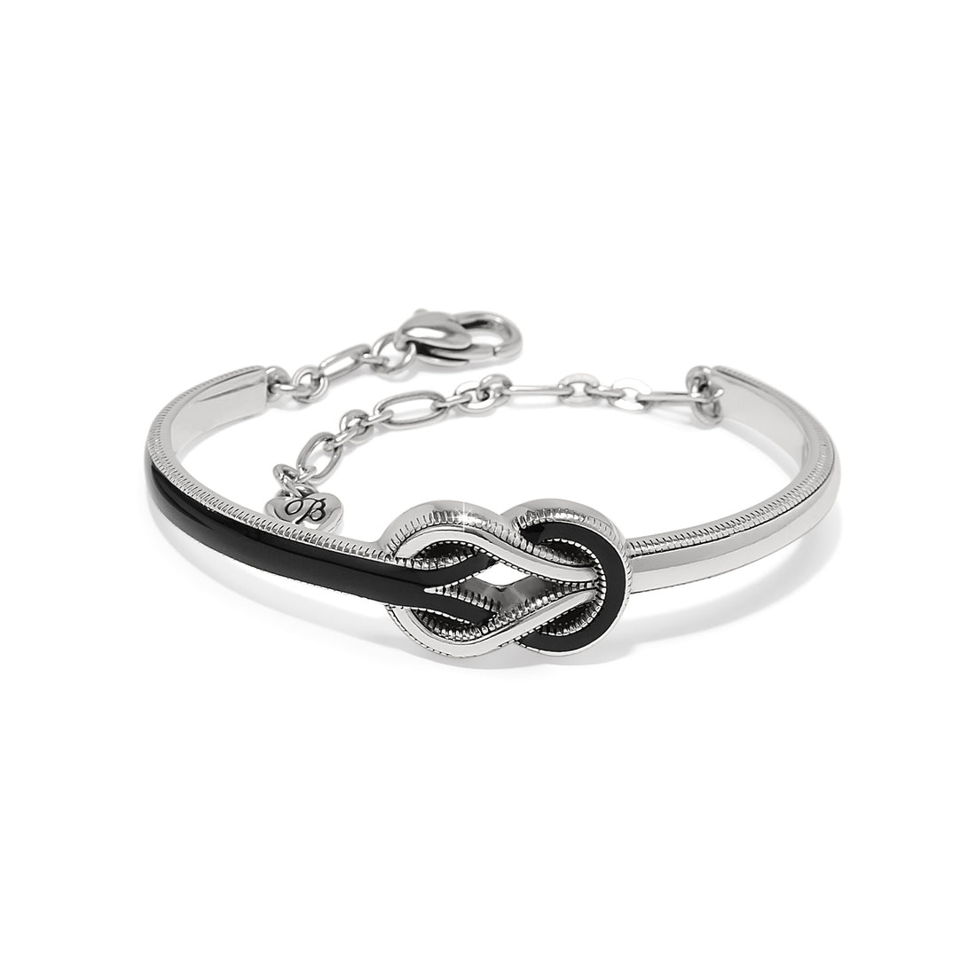 Brighton | Interlok Harmony Bar Bracelet- Silver-Black - The Shoppes at Coldwater