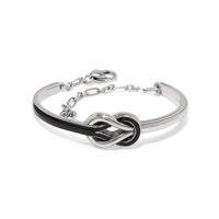Brighton | Interlok Harmony Bar Bracelet- Silver-Black - The Shoppes at Coldwater