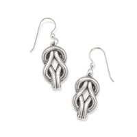 Brighton | Interlok Harmony French Wire Earrings-Silver-Black - The Shoppes at Coldwater