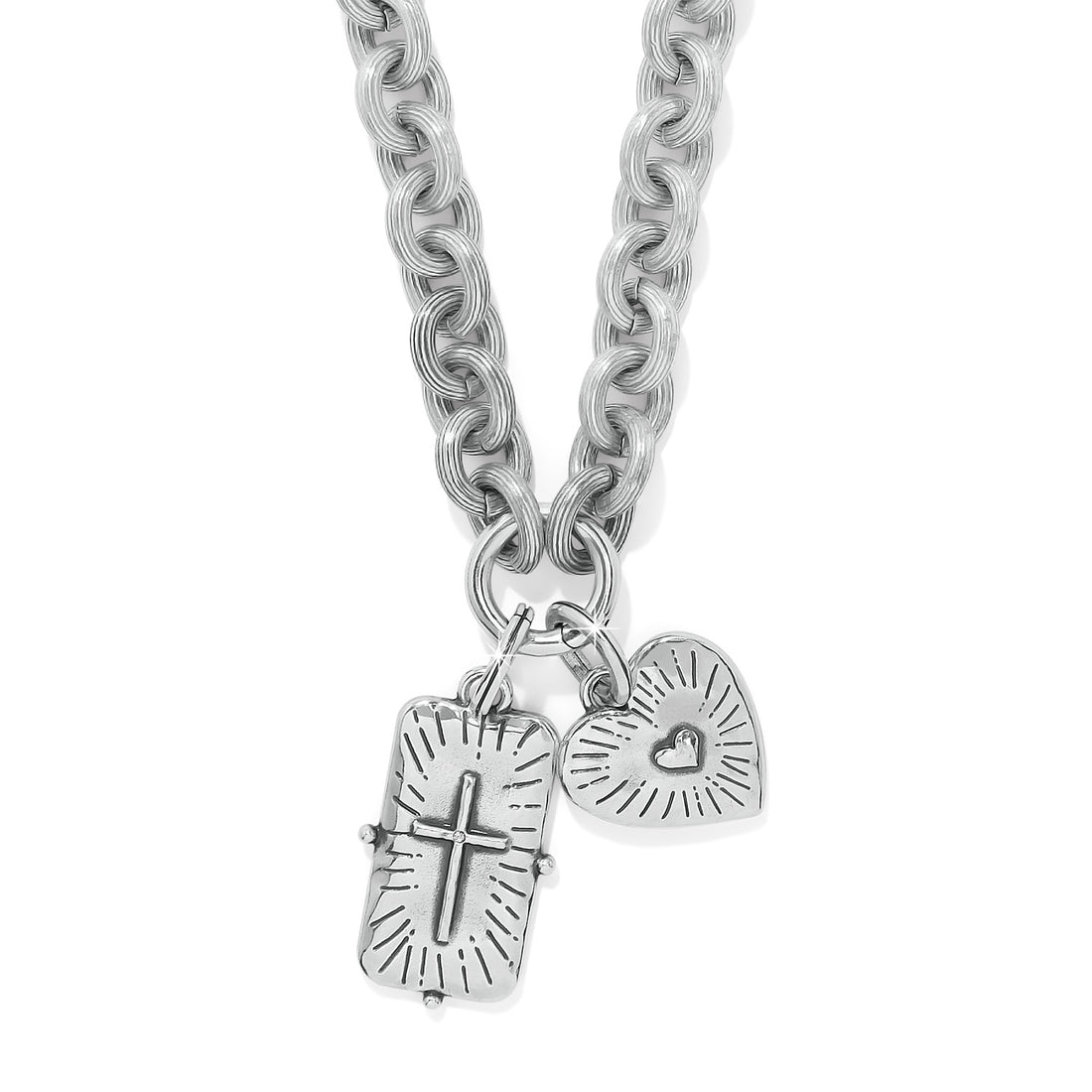 Brighton | Token Lavish Link Charm Necklace-Silver