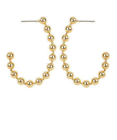 Beaded Oval Hoops-2 Colors! - The Shoppes at Coldwater