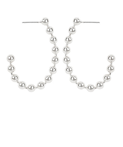 Beaded Oval Hoops-2 Colors! - The Shoppes at Coldwater