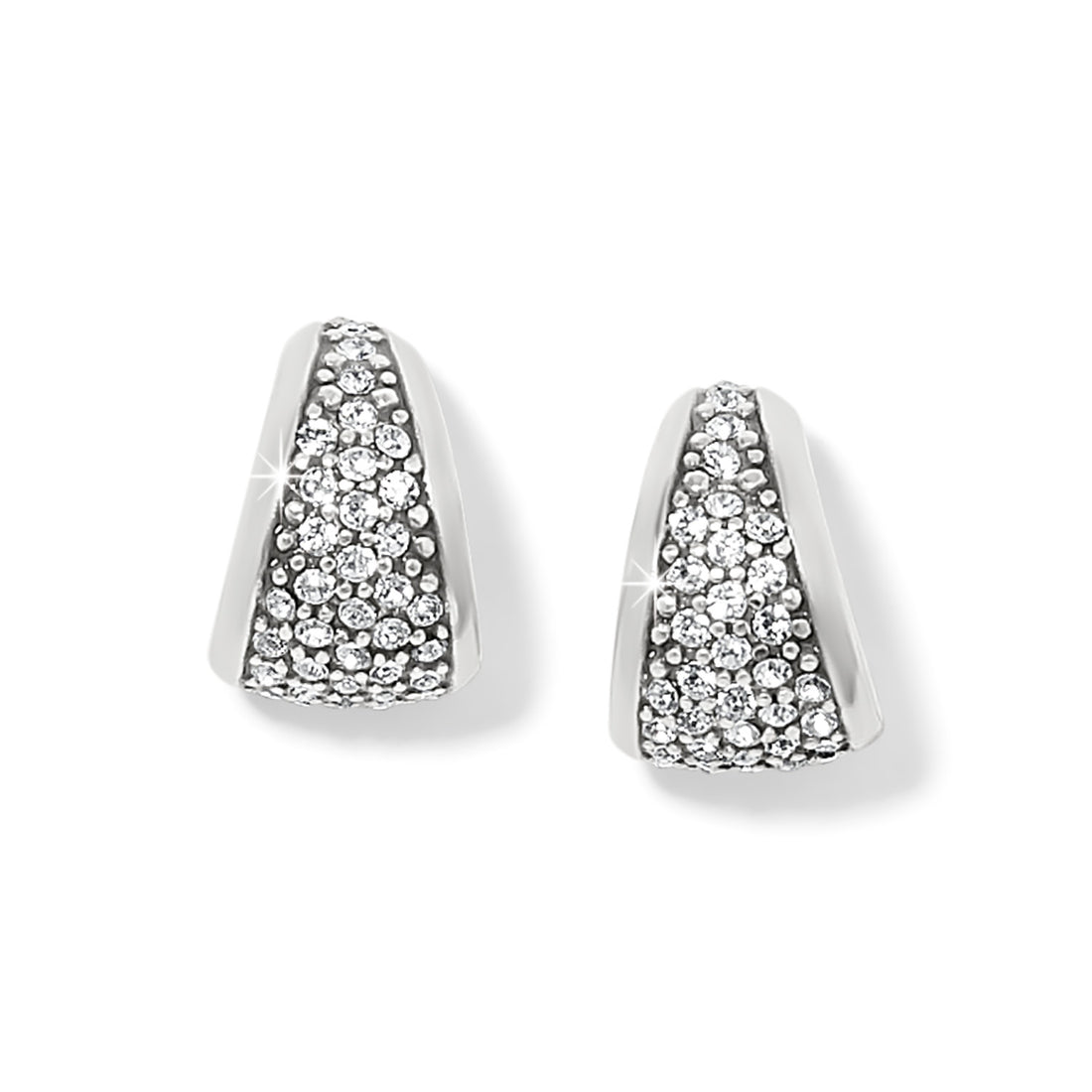 Brighton | Meridian Crystal Huggie-Silver