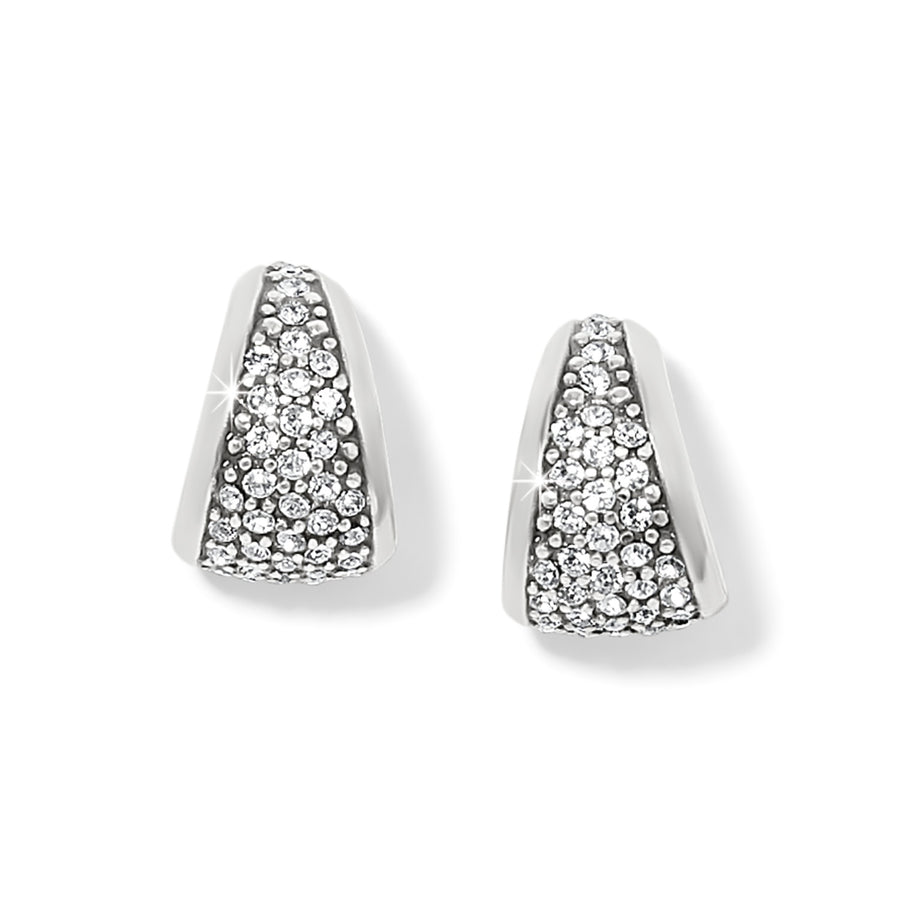 Brighton | Meridian Crystal Huggie-Silver