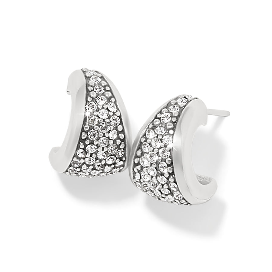 Brighton | Meridian Crystal Huggie-Silver