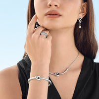 Brighton | Interlok Single Knot Silver Hinge Bracelet