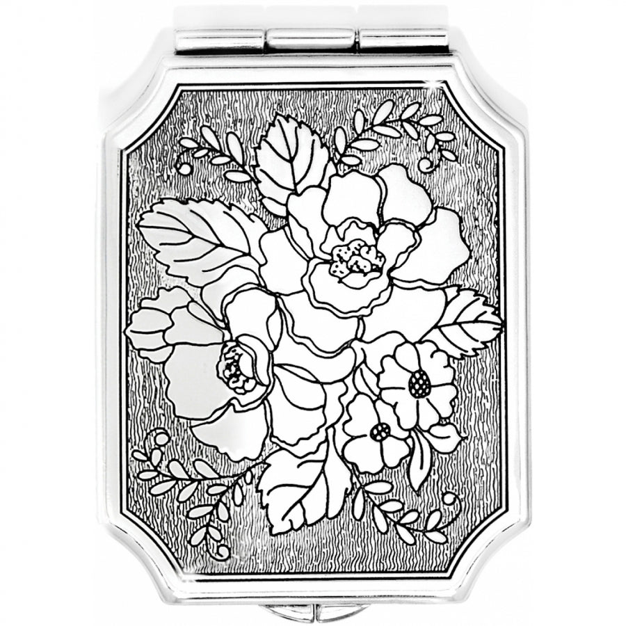 Brighton | Silver Tapestry Compact Mirror