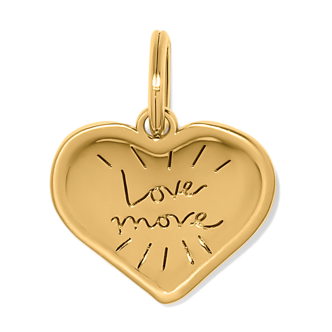 Gold heart-shaped pendant with &