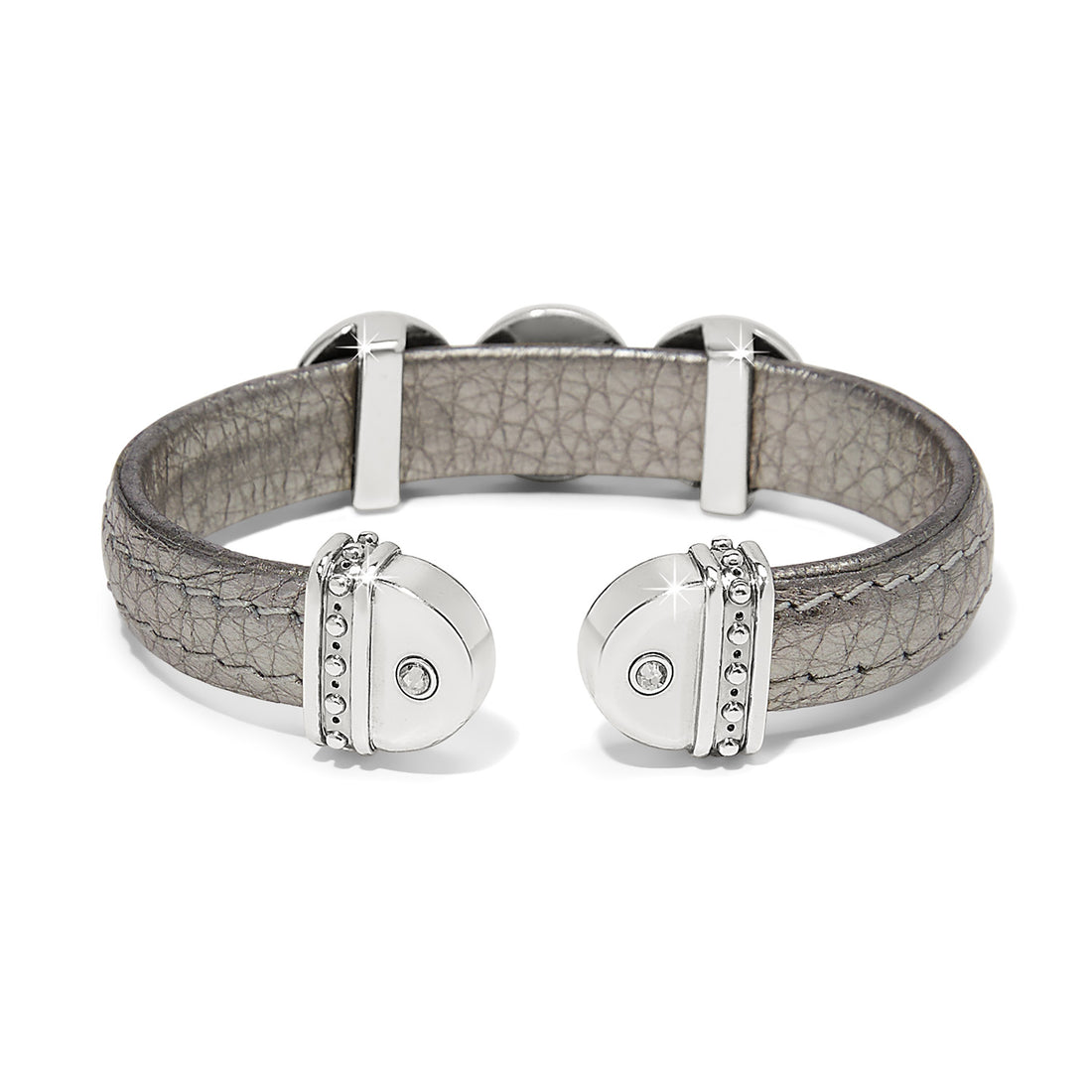 Brighton | Mosaic Two Tone Leather Disc Cuff Bracelet