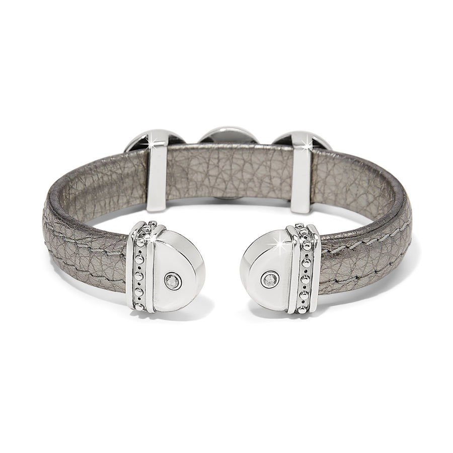 Brighton | Mosaic Two Tone Leather Disc Cuff Bracelet