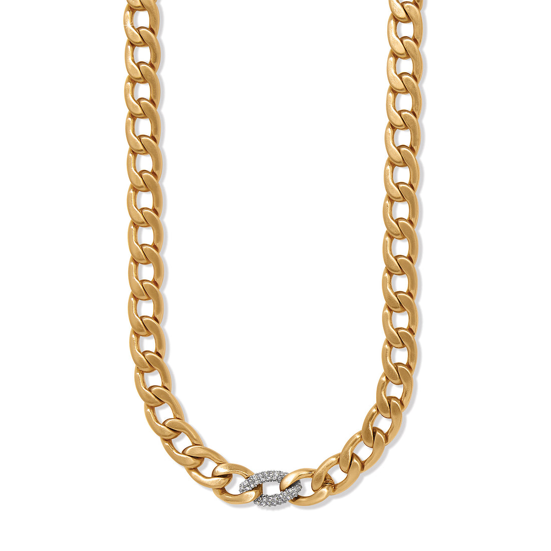 Brighton | Cleo Pave Link Necklace-Gold