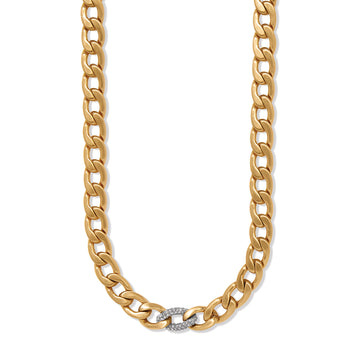 Brighton | Cleo Pave Link Necklace-Gold