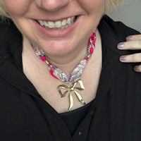 Scarf Necklace with Bow