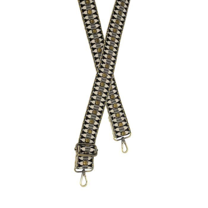 Black Studded Guitar Strap