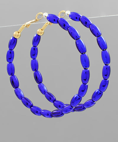 Take Your Shot Hoop Earrings-2 Colors!