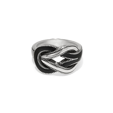 Brighton | Interlok Harmony Ring-Black & Silver