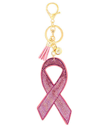 Breast Cancer Ribbon Keychain