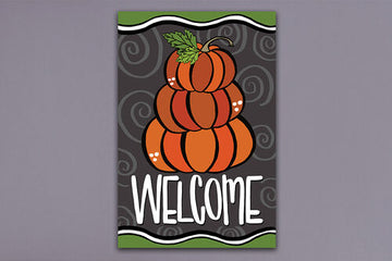 Welcome Pumpkins Garden Flag