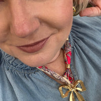 Scarf Necklace with Bow