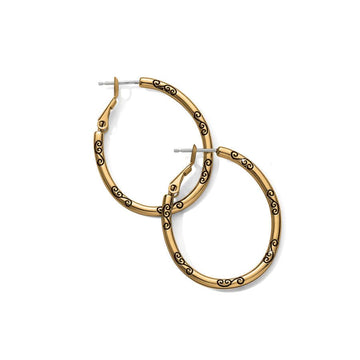Brighton | Oval Hoop Charm Earrings-Gold