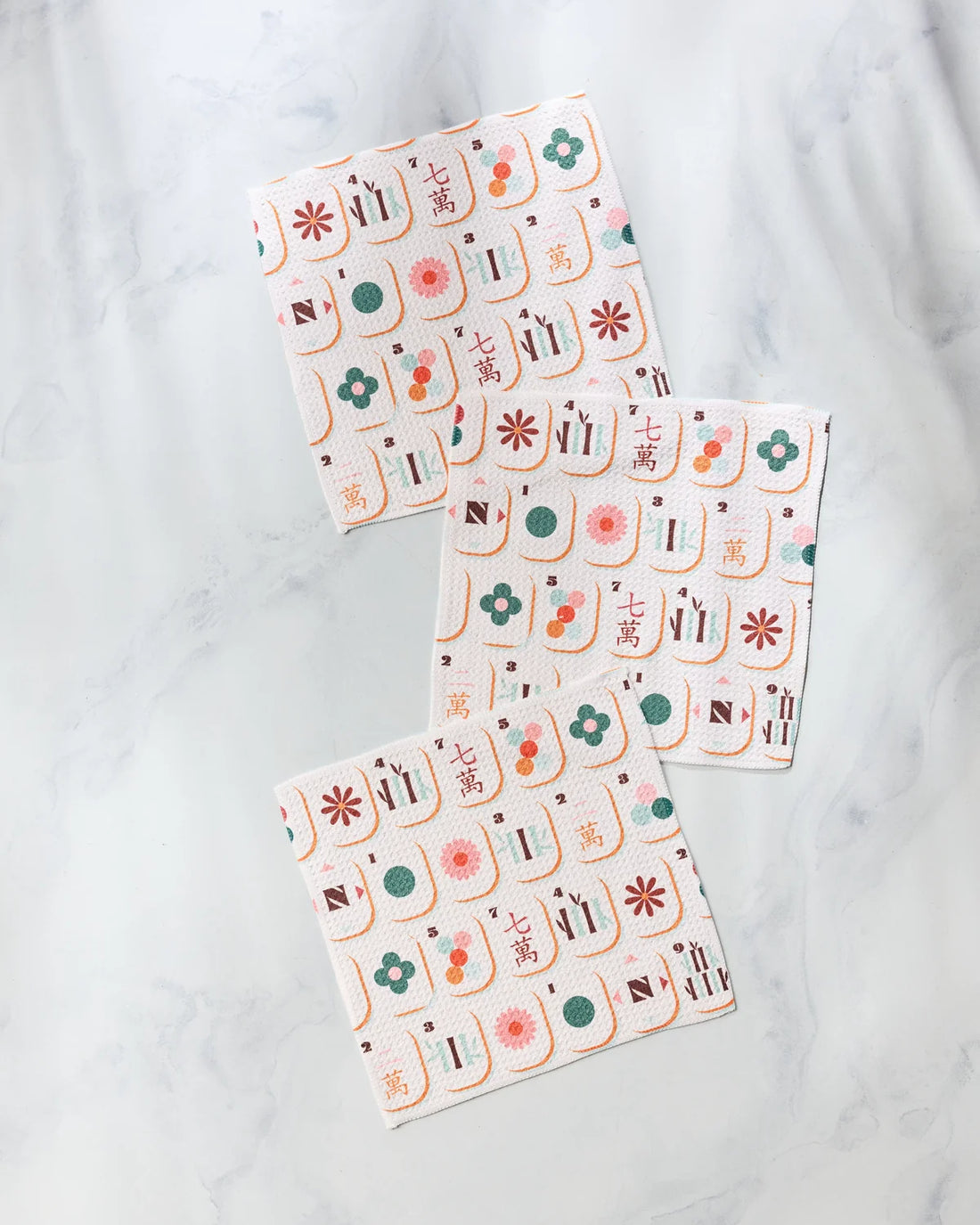 Geometry Cypress Tile Toss Dishcloth Set