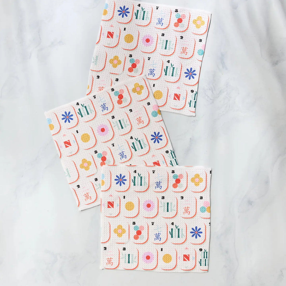 Geometry Tile Toss Dishcloth Set