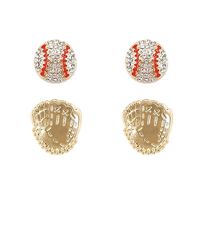 Play Ball Earring Set