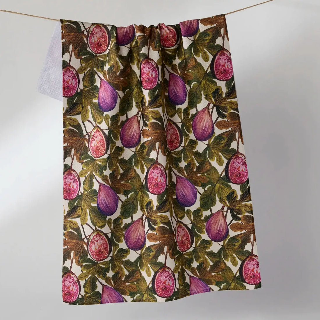 Geometry Wild Fig Tea Towel