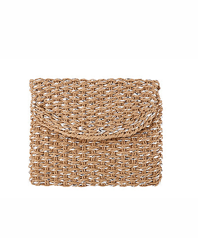 Flipover Straw Clutch