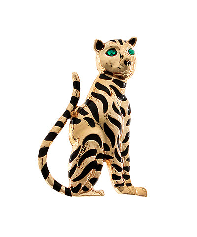 Sitting Tiger Brooch