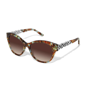 Brighton | Interlok Braid Blue Havana Sunglasses