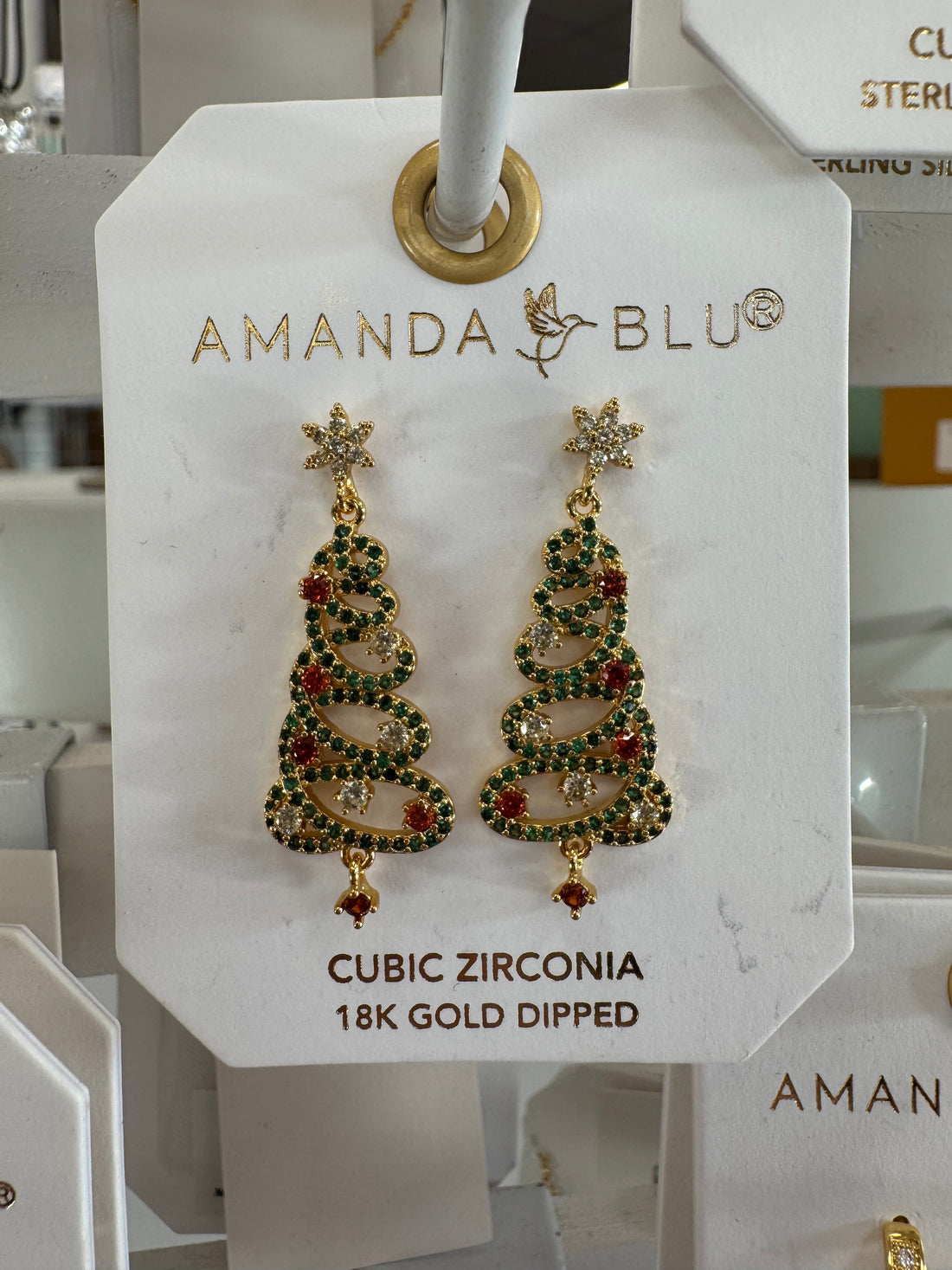 Spiral Christmas Tree Earrings