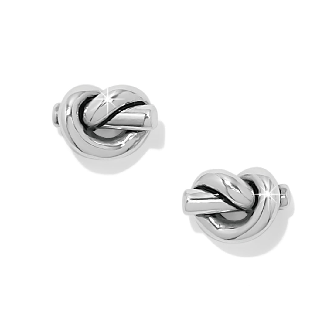 Brighton | Interlok Single Knot Mini Earrings-Silver