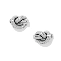 Brighton | Interlok Single Knot Mini Earrings-Silver