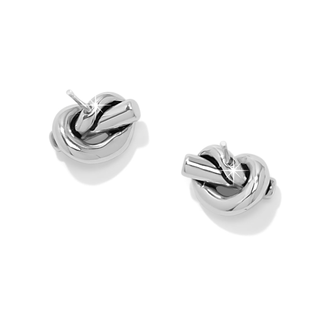 Brighton | Interlok Single Knot Mini Earrings-Silver