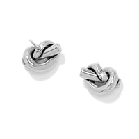 Brighton | Interlok Single Knot Mini Earrings-Silver
