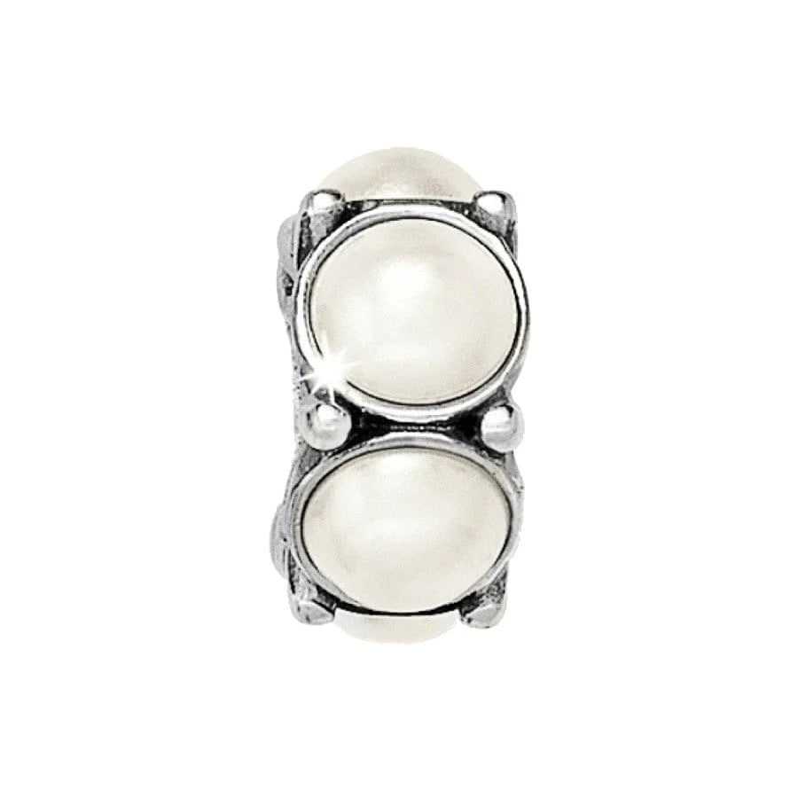 Brighton | Roundabout Bead- Silver/Pearl